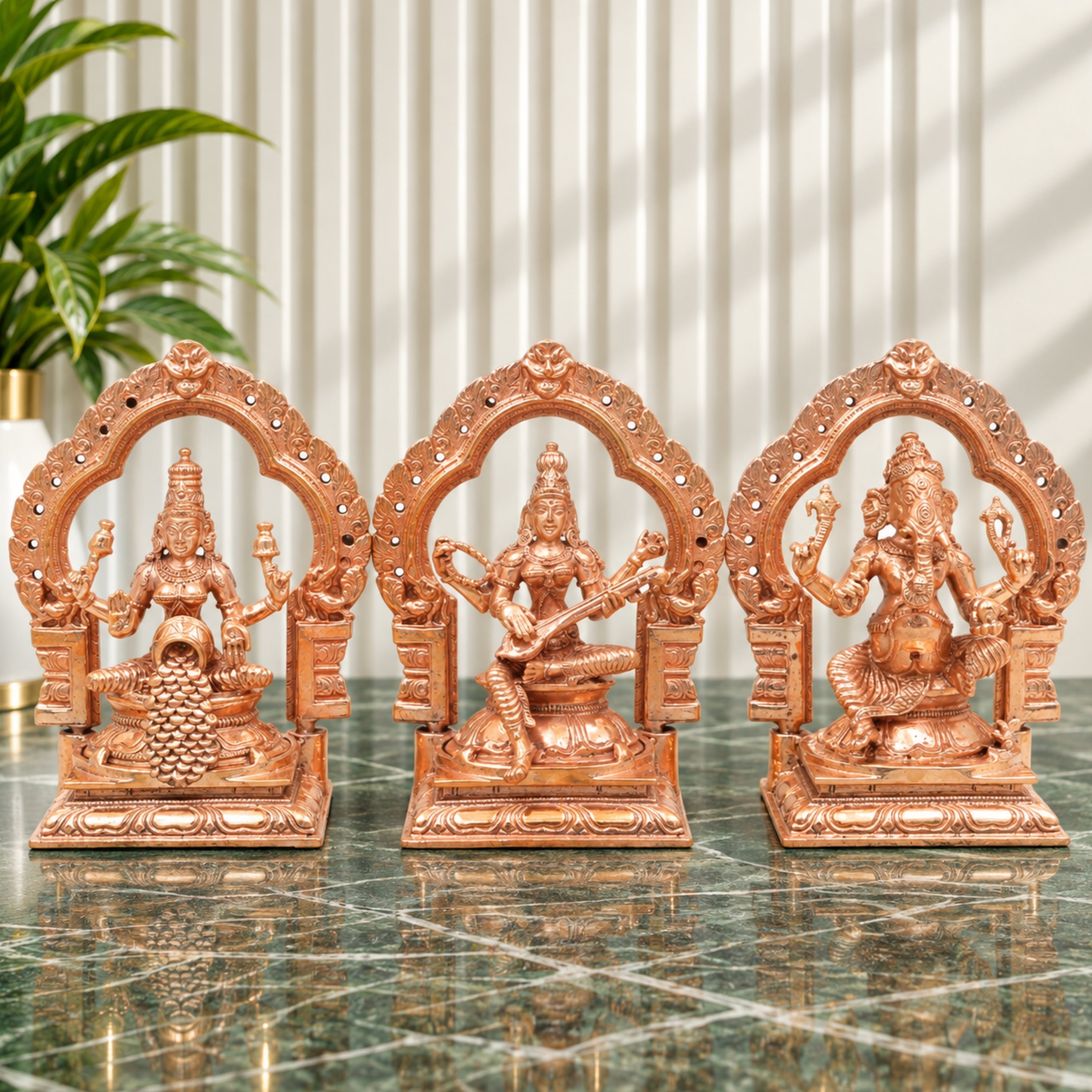  Lakshmi Ganesha Saraswati Idol