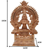 Bronze Handcrafted Lakshmi Idol, Maha Lakshmi Murti, Shri Padma Kamala Statue, Panchaloha, Chola Art, Home Temple Pooja Decor, Brown, 6 Inch, 1 Piece