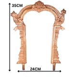 Bronze Prabhavali Handcrafted Tiruvasi Arch for Deity Vigraha Pooja Decor Traditional Chola Gift Artifact, Gold, 14 Inch, 1 Piece