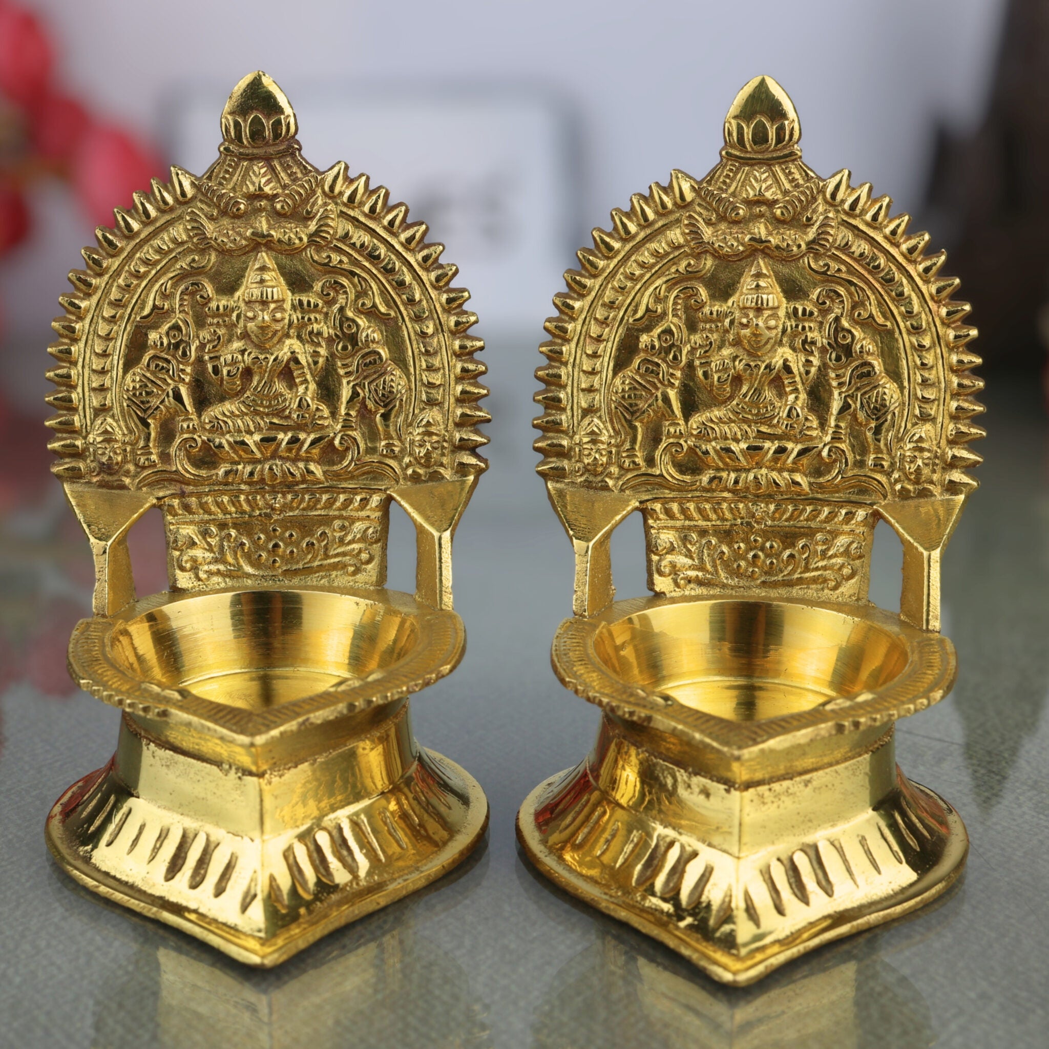 Brass Kamakshi Vilakku