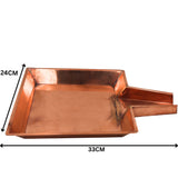 Copper Abhishek Patra / Pooja Thali for Ganesh Lakshmi Pooja, Tamra  Plate, Hindu Ritual Offering Plate, Temple Decorative Puja Samagri, Gold, 9.5 Inch, 1 Piece