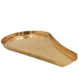Brass Abhisheka Patra for Shiva Pooja, Copper Pooja Thali, Abhishekam Vessel, Temple & Home Ritual Plate for Shivalinga Worship, Gold, 9 Inch, 1 Piece