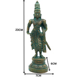 Bronze Rajaraja Chola King Sculpture | Arulmozhivarman Chola Dynasty Idol | Rajaraja the Great, Rajakesari, Ponniyin Selvan | Handcrafted Chola Art Bronze Statue, Brown, 9 Inch, 1 Piece