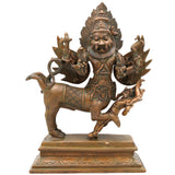 Bronze Sharabha Idol – Panchaloha/Ashtadhatu Handmade Sharabha Murti, Lord Sharabha Statue for Pooja & Home Decor, Chola Art, Decorative Temple Idol, Brown, 10 Inch, 1 Piece