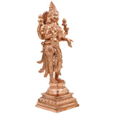 Bronze Mahalakshmi Idol | Handcrafted Panchaloha Lakshmi Murti | Ashtalakshmi, Varalakshmi, Gajalakshmi Statue for Pooja & Home Decor, Gold, 15.5 Inch, 1 Piece