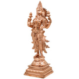Bronze Mahalakshmi Idol | Handcrafted Panchaloha Lakshmi Murti | Ashtalakshmi, Varalakshmi, Gajalakshmi Statue for Pooja & Home Decor, Gold, 15.5 Inch, 1 Piece