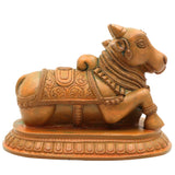 Bronze Nandi Idol, Panchaloha Nandikeshwara Sculpture, Chola Art, Indian Temple Decor, Devotional Nandishvara Statue