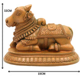 Bronze Nandi Idol, Panchaloha Nandikeshwara Sculpture, Chola Art, Indian Temple Decor, Devotional Nandishvara Statue