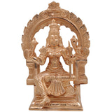 Bronze Rajarajeshwari / Lakshmi Idol, Handmade Panchaloha Murti, Chola Art Goddess Statue, Decorative & Pooja Idol, Ashtadhatu Alloy, Gold, 10 Inch, 1 Piece