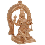 Bronze Rajarajeshwari / Lakshmi Idol, Handmade Panchaloha Murti, Chola Art Goddess Statue, Decorative & Pooja Idol, Ashtadhatu Alloy, Gold, 10 Inch, 1 Piece
