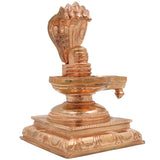 Bronze Handcrafted Shiva Lingam Idol, Shivalinga Murti, Jyotirlinga Sculpture, Panchaloha & Chola Art, Spiritual Puja Statue for Home Mandir, Gold, 6.5 Inch, 1 Piece