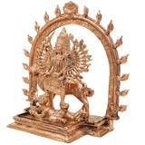 Bronze Durga Idol Mahishasuramardini Murti | Maa Durga, Shakti, Ambika, Bhavani Statue | Panchaloha Chola Art Sculpture for Temple & Home Decor, Gold, 12 Inch, 1 Piece