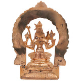 Bronze Kamakshi Idol | Kanchi Kamakshi Amman Devi Murti | Panchaloha Kamakshi Mata Statue | Handcrafted South Indian Sculpture, Gold, 8.5 Inch, 1 Piece