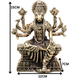 Brass Varahi Amma Idol, Varahi Devi Murti, Handcrafted Statue for Pooja, Home Decor & Gifting, Gold, 6 Inch, 1 Piece