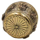Brass Asta Lakshmi Kalash Loota, Handcrafted Pooja Sculpture, Temple & Home Decorative Peetal, Pittal Kalash for Prosperity & Wealth, Gold, 4.5 Inch, 1 Piece