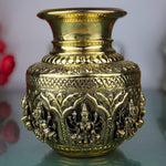 Brass Asta Lakshmi Kalash loota