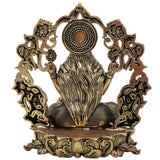 Brass Lakshmi Idol, Mahalakshmi Murti, Shri Padmavati Statue, Kamala Vigraha, Handcrafted Pooja Sculpture for Home & Temple Decor, Gold, 4 Inch, 1 Piece