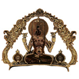 Brass Lakshmi Idol, Mahalakshmi Murti, Shri Padmavati Statue, Kamala / Gajalakshmi Pratima for Pooja, Home Decor, Gift & Temple Display, Gold, 3.5 Inch, 1 Piece
