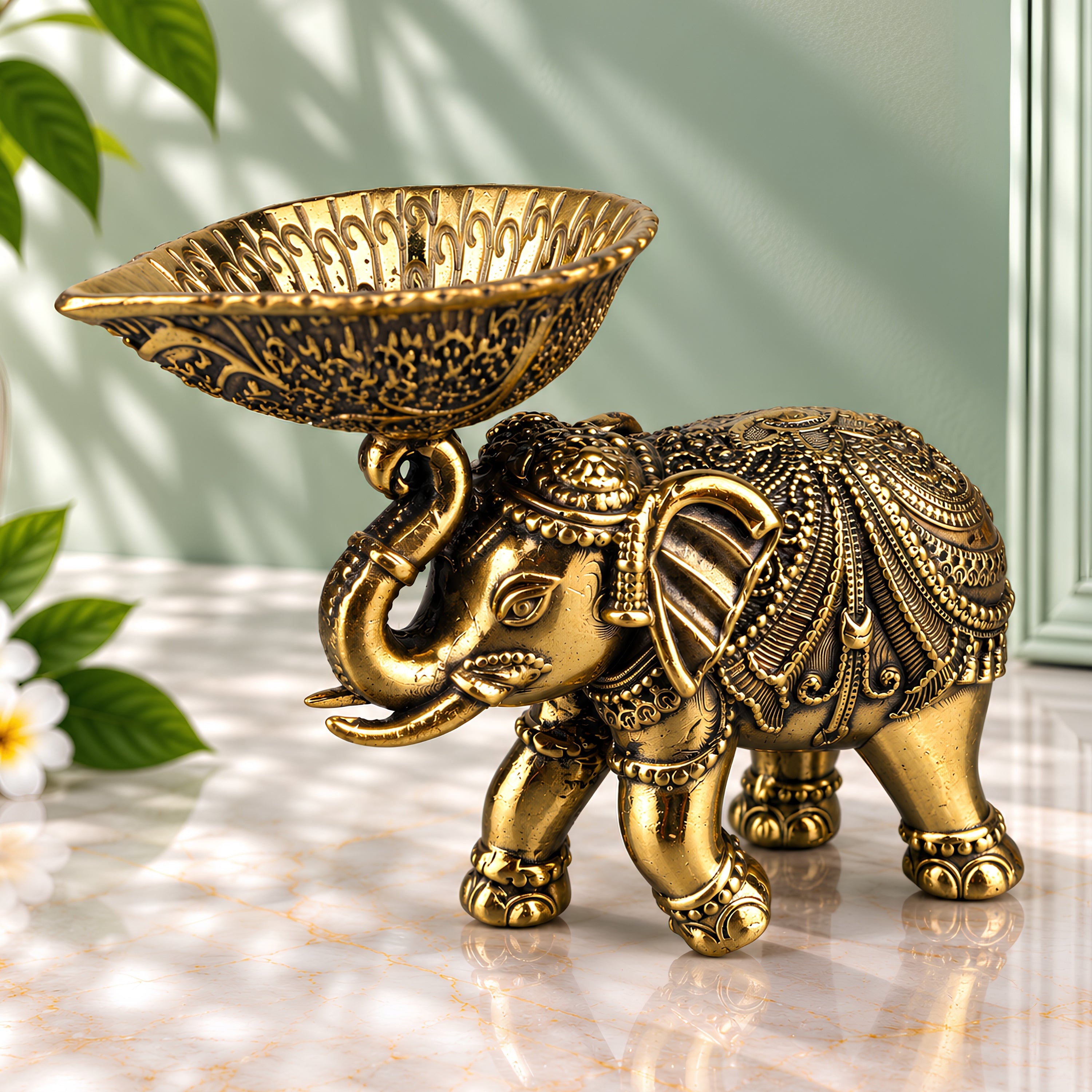 Brass Handcrafted Elephant Diya