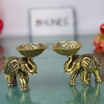 Brass Elephant Diya
