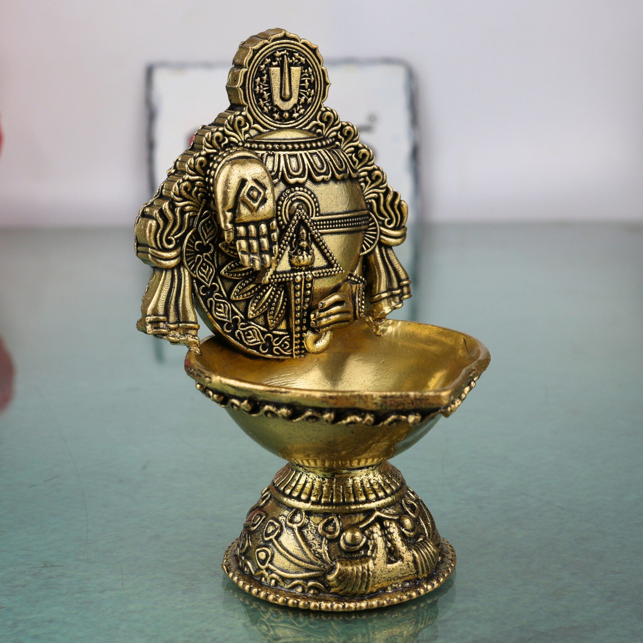 Brass Balaji Lamp with Hand