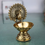 Brass Peacock Diya