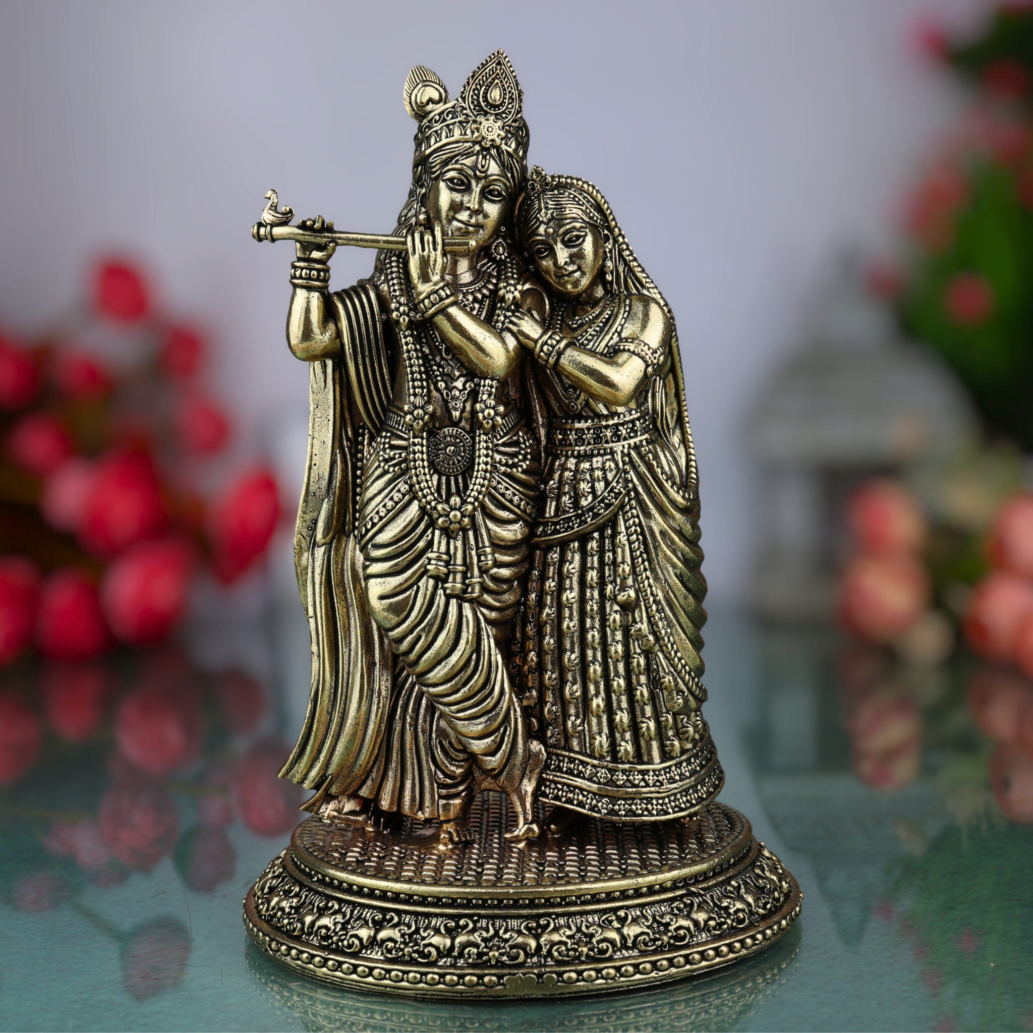 Brass Radha Krishna Idol