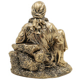 Brass Shirdi Sai Baba Idol, Brass Murti, Sai Nath Statue, Shri Saibaba Pooja Vigraham, Decorative Home Sculpture, Ashtadhatu & Pital Pratima, Gold, 4 Inch, 1 Piece