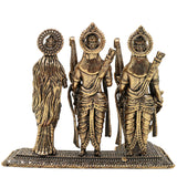 Brass Ram Darbar Idol, Shri Ram Sita Lakshman Hanuman Murti, Ram Parivar Sculpture for Puja Mandir, Home Decor & Gifting, Gold, 3 Inch, 1 Piece