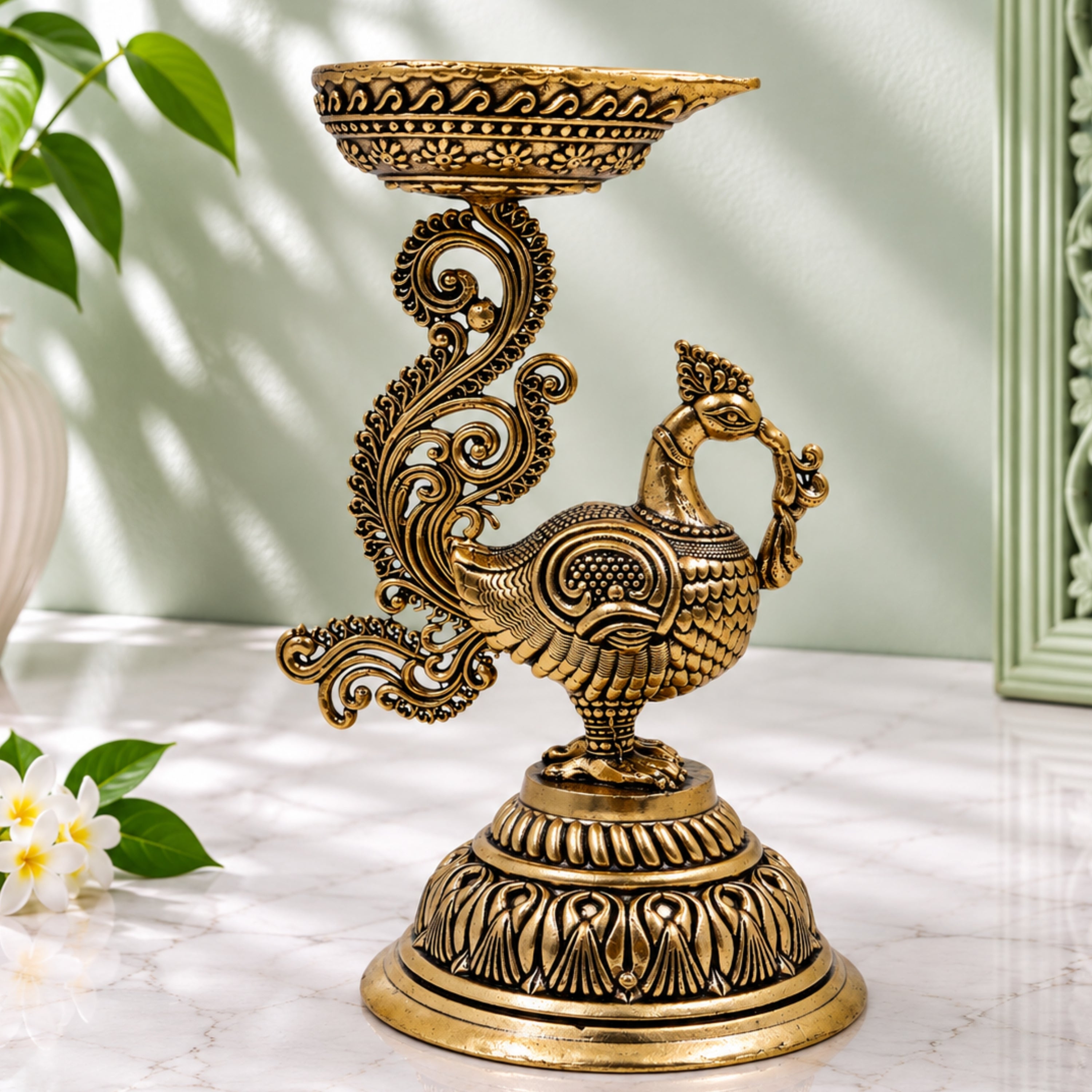 Peacock Diya