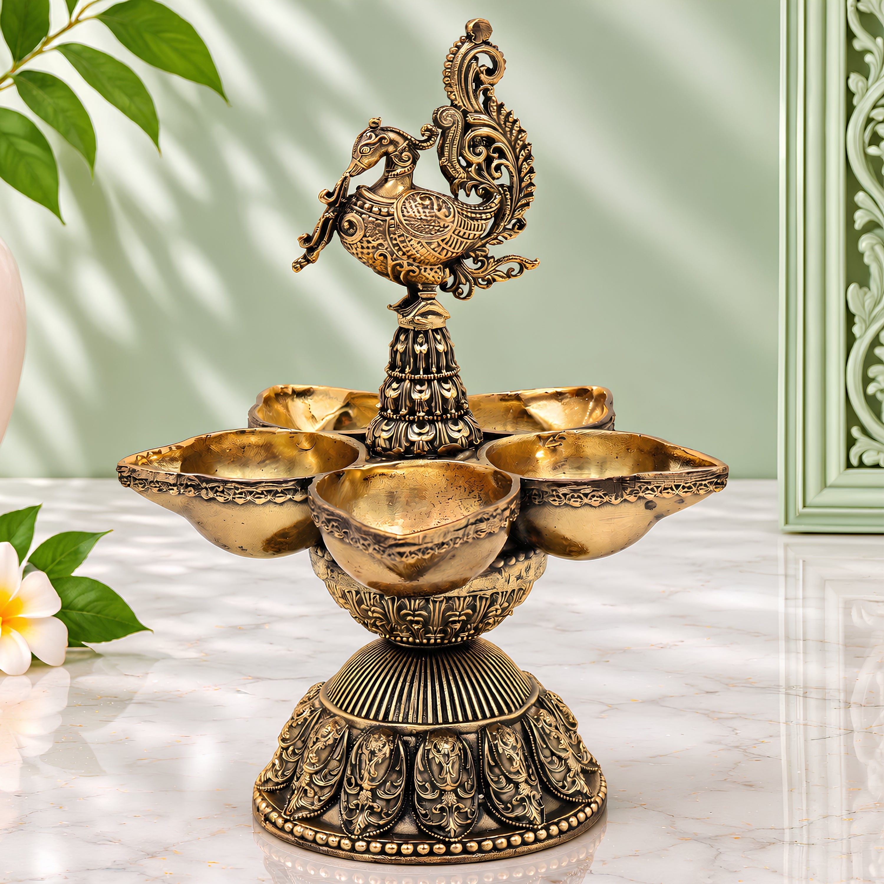 Handcrafted Mayura Deepam