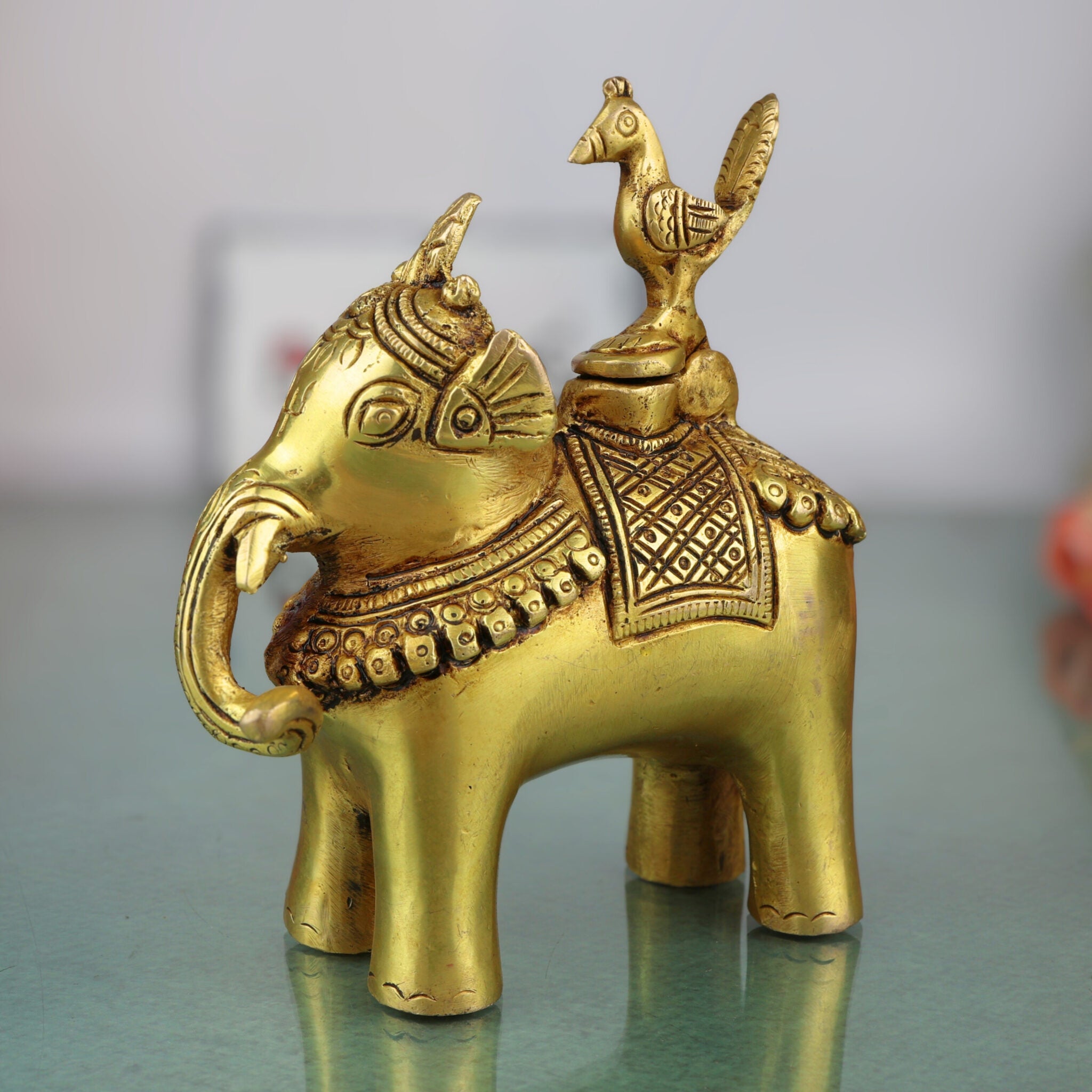 Brass Elephant Ink Pot