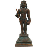 Bronze Murugan Idol, Panchaloha Karthikeya / Skanda / Subramanya Statue, Handcrafted Chola Art Murti for Pooja & Home Decor, Gold, 6 Inch, 1 Piece