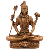 Bronze Handcrafted Lord Shiva Idol | Handcrafted Sitting Mahadeva Murti for Pooja, Meditation & Home Temple Decor, Brown, 3 Inch, 1 Piece