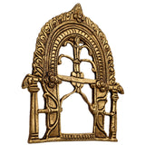 Brass Prabhavali Arch Frame, Wall Hanging for Temple, Home Decor, Small Deity Idol Backdrop, Traditional Prabhawali, Gold, 5.5 Inch, 1 Piece