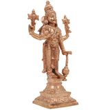 Bronze Handcrafted Vishnu Idol, Narayana, Govinda, Venkateswara Murti – Panchaloha, Chola Art, South Indian Temple Sculpture, Gold, 6.5 Inch, 1 Piece
