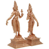 Bronze Sri Devi & Bhu Devi Idol | Handcrafted Goddess Murti, Lakshmi & Earth Goddess Statue for Pooja, Temple & Home Decor, Gold, 4.5 Inch, 2 Piece