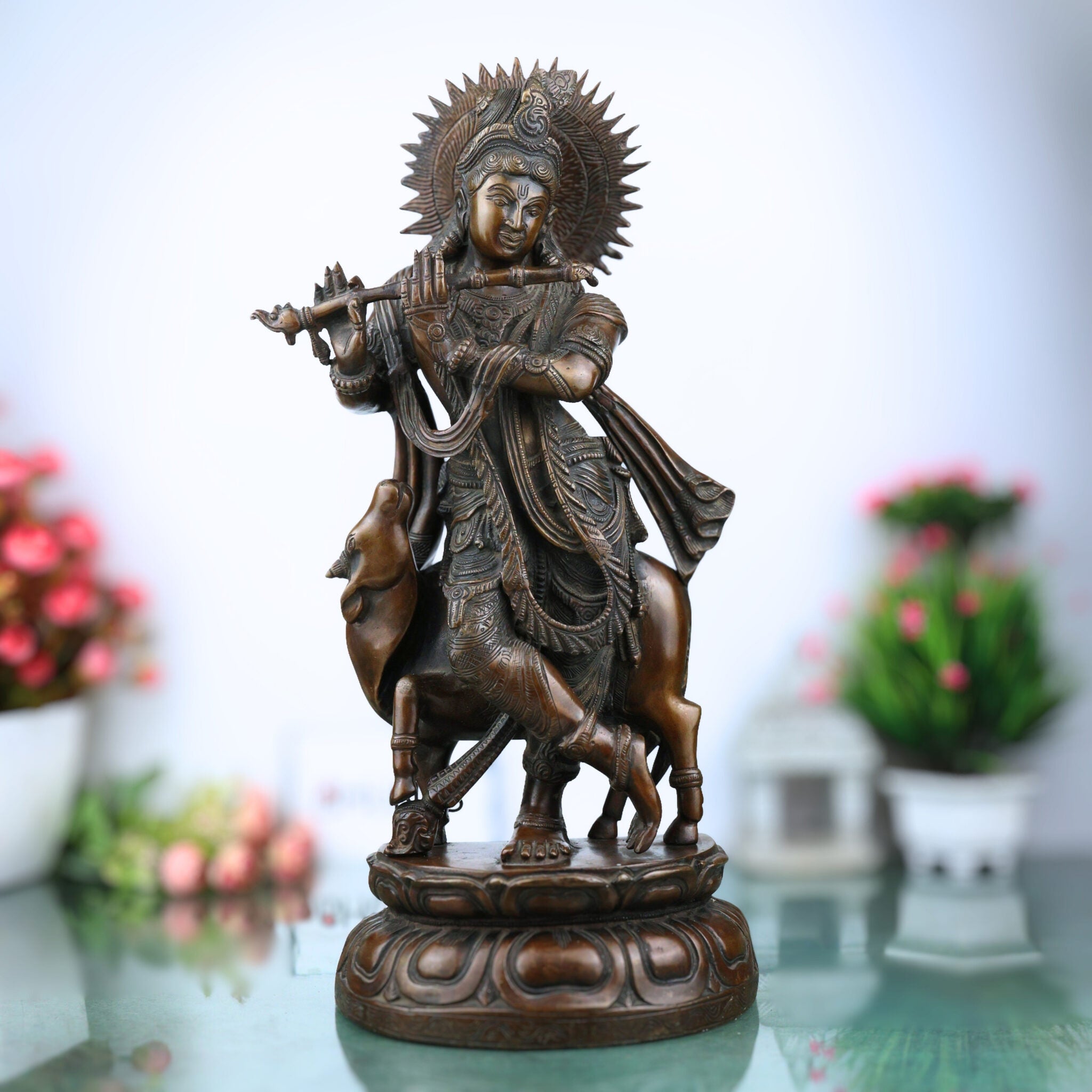 Brass Large Krishna Idol