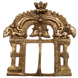 Bhunes Brass Prabhavali Frame Arch – Prabhawali Wall Hanging Prabhaval for Temple, Home Mandir & Deity Backdrop | Traditional Brass Arch for God Idol Decor, Gold, 8 Inch, 1 Piece