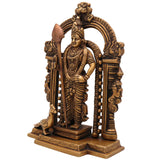 Brass Murugan Idol, Handcrafted Subramanya Murti, Karthikeya Statue for Pooja, Temple & Home Decor, Gold, 8.5 Inch, 1 Piece