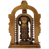 Brass Murugan Idol, Handcrafted Subramanya Murti, Karthikeya Statue for Pooja, Temple & Home Decor, Gold, 8.5 Inch, 1 Piece
