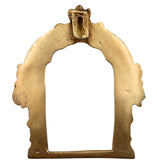 Brass Prabhavali Frame Arch Wall Hanging Prabhawal Temple Home Decor Prabhawali For Small Diety Prabhaval, Gold, 6 Inch, 1 Piece