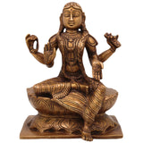 Brass Balambika Idol, Handcrafted Goddess Balambika Murti, Divine Bal Tripura Sundari Statue for Pooja, Temple & Home Decor, Gold, 9 Inch, 1 Piece