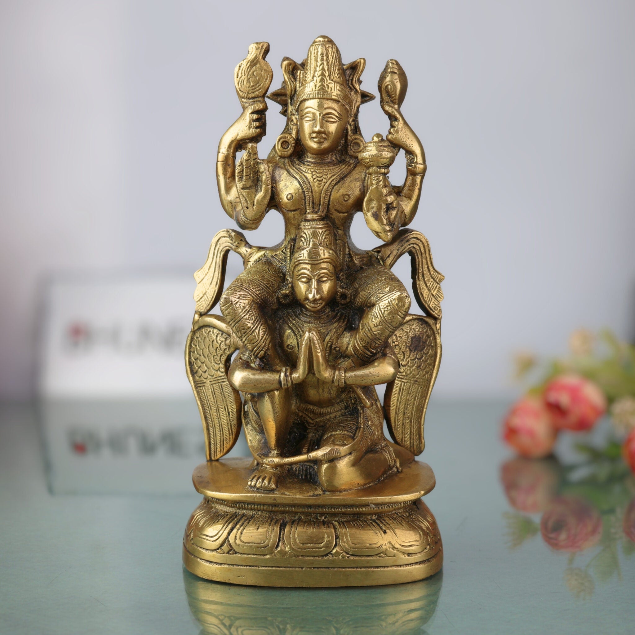 Brass | Vishnu Idol | Lord Vishnu | Vishnu Idol Brass | Vishnu| Murti | Idol | Brass Vishnu Idols For Puja | Brass Narayan Idol | Lakshminarayan| Lakshmi Narayan