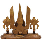 Brass Balaji Face Idol, Handcrafted Gold Murti, Lord Venkateswara Sculpture with Shanka, Chakra & Namam for Pooja, Home Decor & Gifts, Gold, 10 Inch, 1 Piece