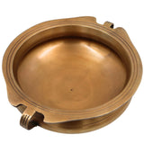 Brass Urli Bowl, Handcrafted Decorative Urli, Floating Flower Sculpture for Home Decor, Pooja & Gifts, Gold, 3.5 Inch, 1 Piece