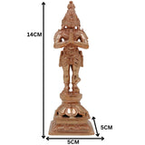 Bronze Hanuman Idol | Anjaneya Statue | Maruti Murti | Bajrangbali Figurine | Panchaloha Handcrafted Murti, Gold, 5.5 Inch, 1 Piece