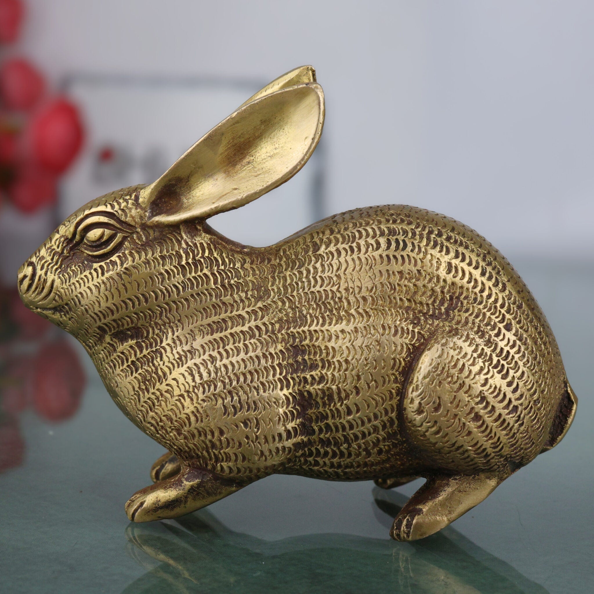 Brass Rabbit Idol