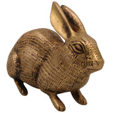 Brass Rabbit Idol | Handcrafted Mola, Khargosh Decorative, Auspicious Figurine for Home & Altar, Gold, 3 Inch, 1 Piece