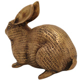 Brass Rabbit Idol | Handcrafted Mola, Khargosh Decorative, Auspicious Figurine for Home & Altar, Gold, 3 Inch, 1 Piece